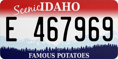 ID license plate E467969