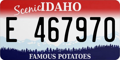 ID license plate E467970