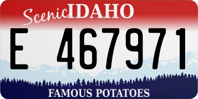 ID license plate E467971