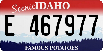 ID license plate E467977