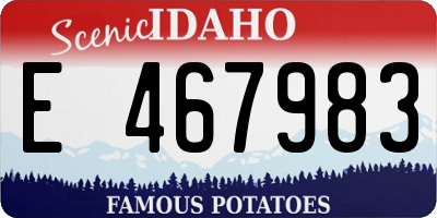 ID license plate E467983