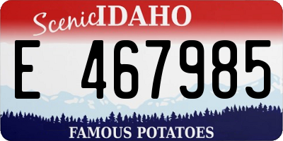 ID license plate E467985