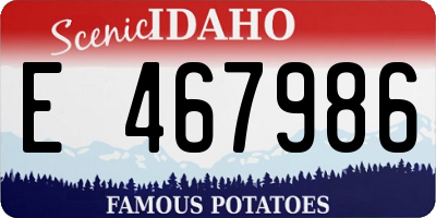 ID license plate E467986