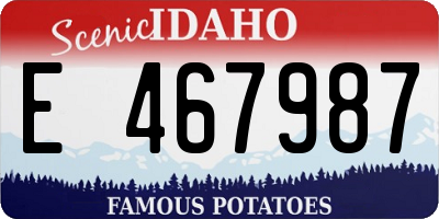 ID license plate E467987