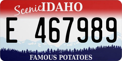 ID license plate E467989