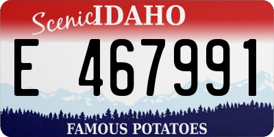ID license plate E467991