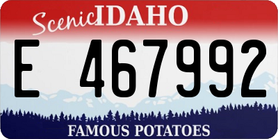 ID license plate E467992