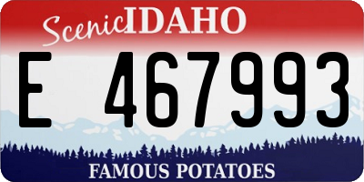 ID license plate E467993