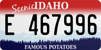 ID license plate E467996
