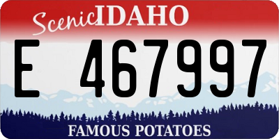ID license plate E467997