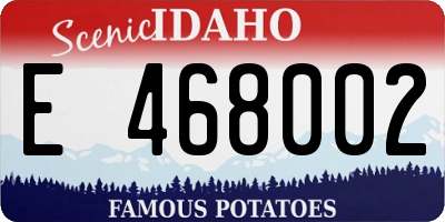ID license plate E468002