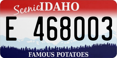 ID license plate E468003