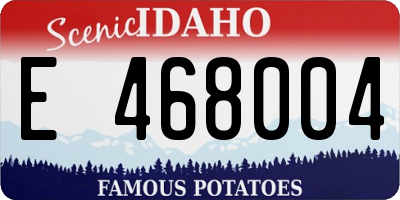 ID license plate E468004