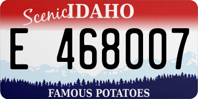 ID license plate E468007