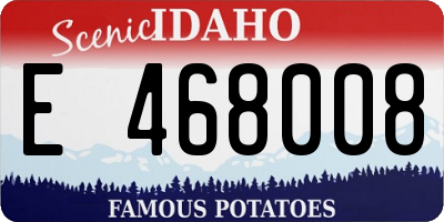 ID license plate E468008
