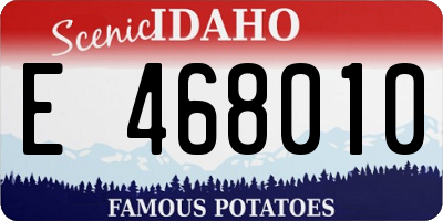 ID license plate E468010