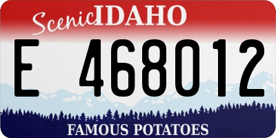 ID license plate E468012