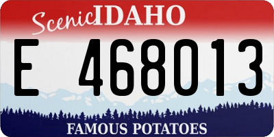 ID license plate E468013