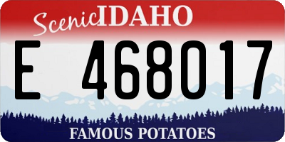 ID license plate E468017