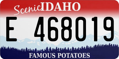 ID license plate E468019