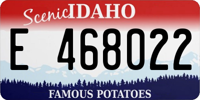 ID license plate E468022