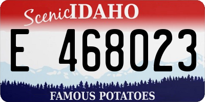 ID license plate E468023