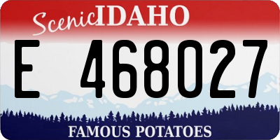 ID license plate E468027
