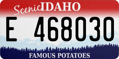ID license plate E468030