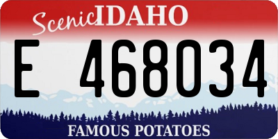 ID license plate E468034