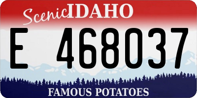 ID license plate E468037