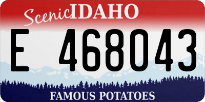 ID license plate E468043