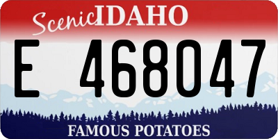 ID license plate E468047