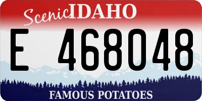 ID license plate E468048