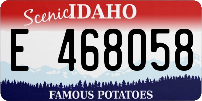 ID license plate E468058