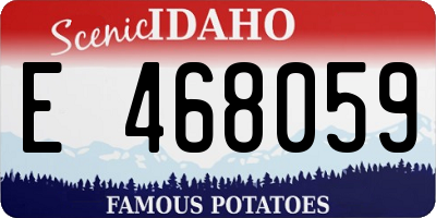 ID license plate E468059