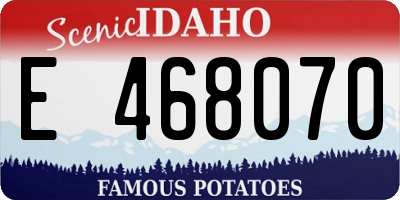 ID license plate E468070