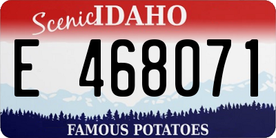 ID license plate E468071