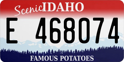 ID license plate E468074