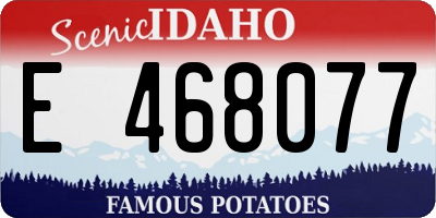 ID license plate E468077