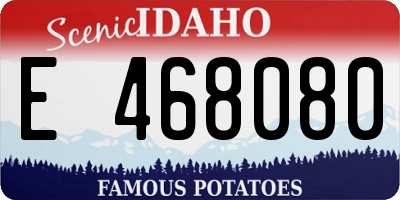 ID license plate E468080