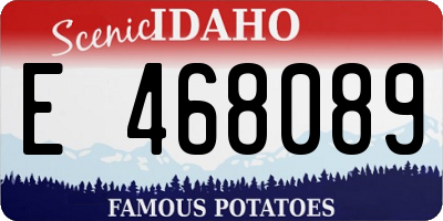 ID license plate E468089