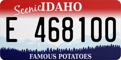 ID license plate E468100