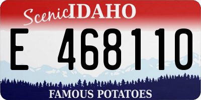 ID license plate E468110