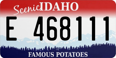 ID license plate E468111