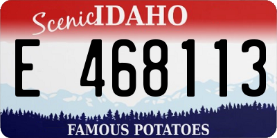 ID license plate E468113