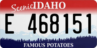 ID license plate E468151