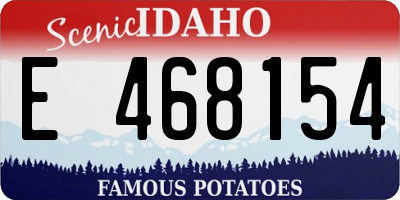 ID license plate E468154