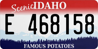 ID license plate E468158