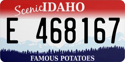 ID license plate E468167