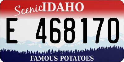 ID license plate E468170